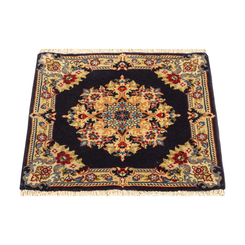 فرش دستبافت 0,3 متری مدل ساروق کد 45P7295P7297 زمینه سرمه ای مجموعه 2 عددی