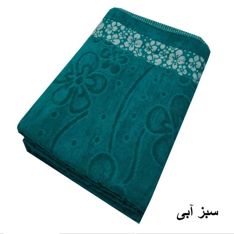 حوله حمام هنرمند طرح نیلوفر کد HS-2025 سایز 100x150 سانتی متر