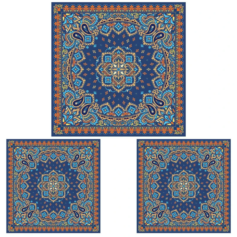 ست رومیزی سه تکه طرح ترمه کد 9962