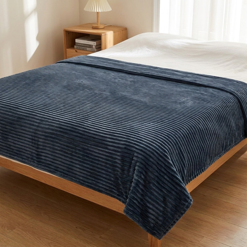 پتو مسافرتی مدل پلیسه دونفره سایز 200x220 سانتی متر