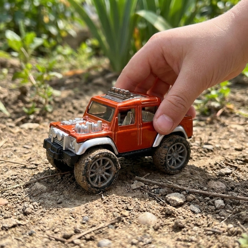 ماشین بازی مدل آفرود عقبکش فلزی کد DIE-CAST-TRB