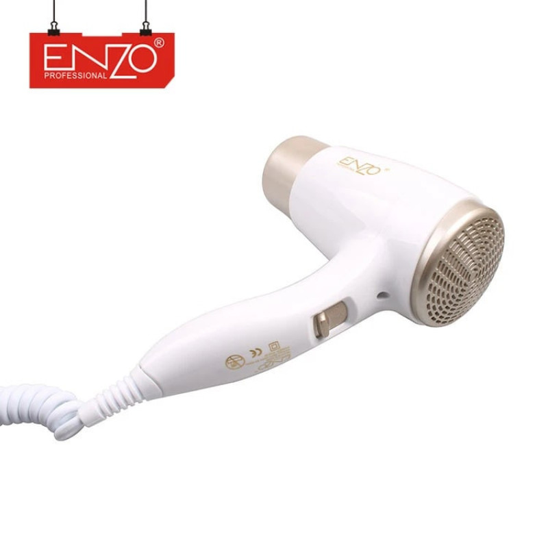سشوار دیواری 3000 وات انزو پروفیشینال مدل 6622، موتور AC، وزن 800 گرم، دارای سری کیف نگه‌دارنده با ویژگی صاف‌کنندگی، حجم‌دهندگی