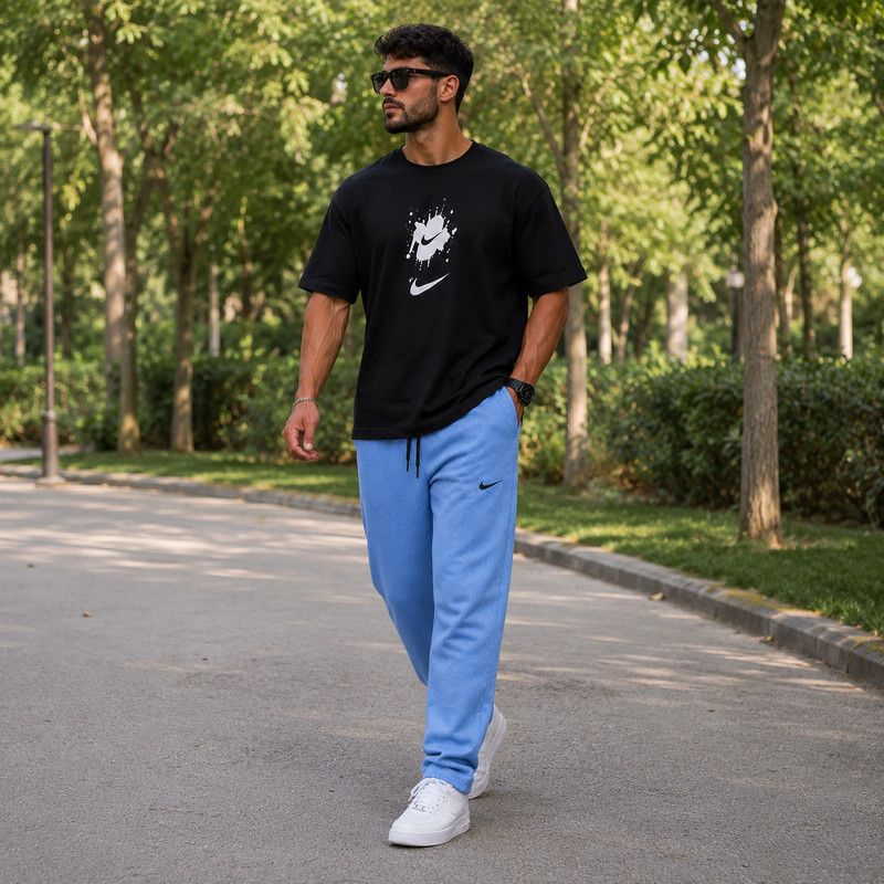 شلوار راحتی مردانه مدل اسلش نیم بگ کد B709