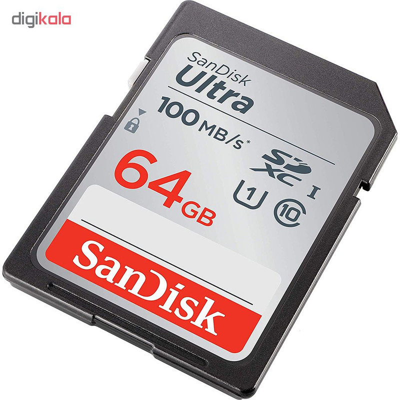 کارت حافظه SDXC سن دیسک مدل Ultra کلاس 10 استاندارد UHS-I U1 سرعت 100MBps ظرفیت 64 گیگابایت