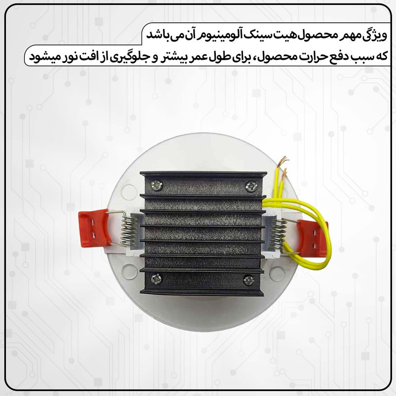 پنل سقفی 9 وات شاهچراغ مدل روناک بسته 8 عددی