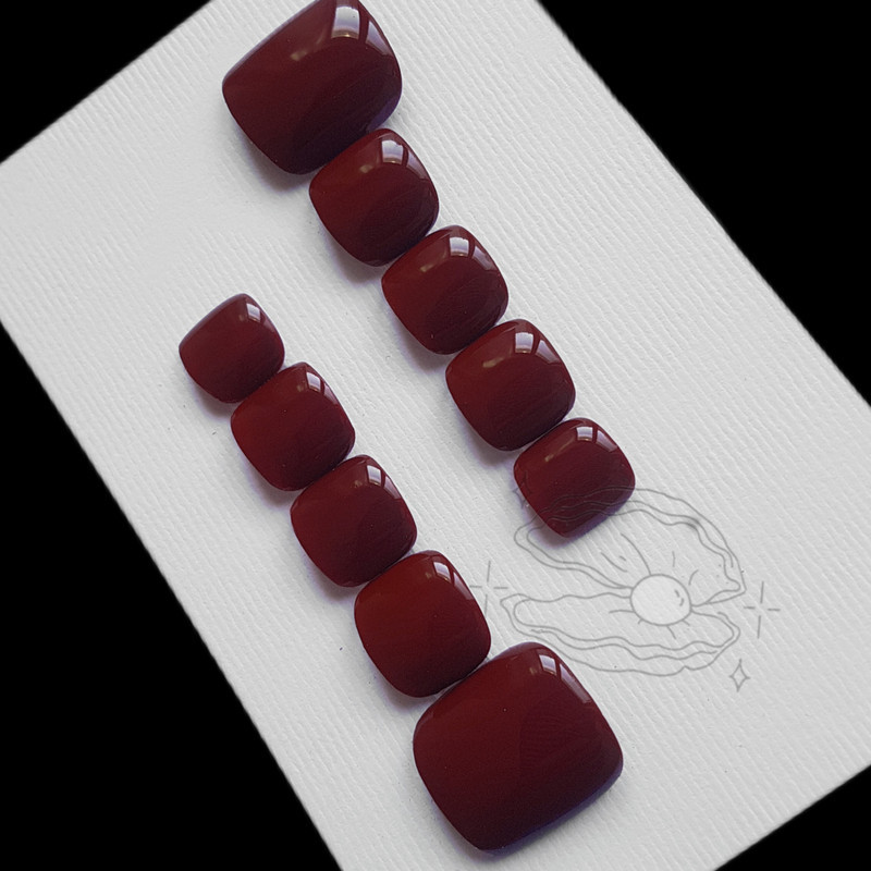 ناخن مصنوعی پا مدل ساده کد M01X بسته 10 عددی