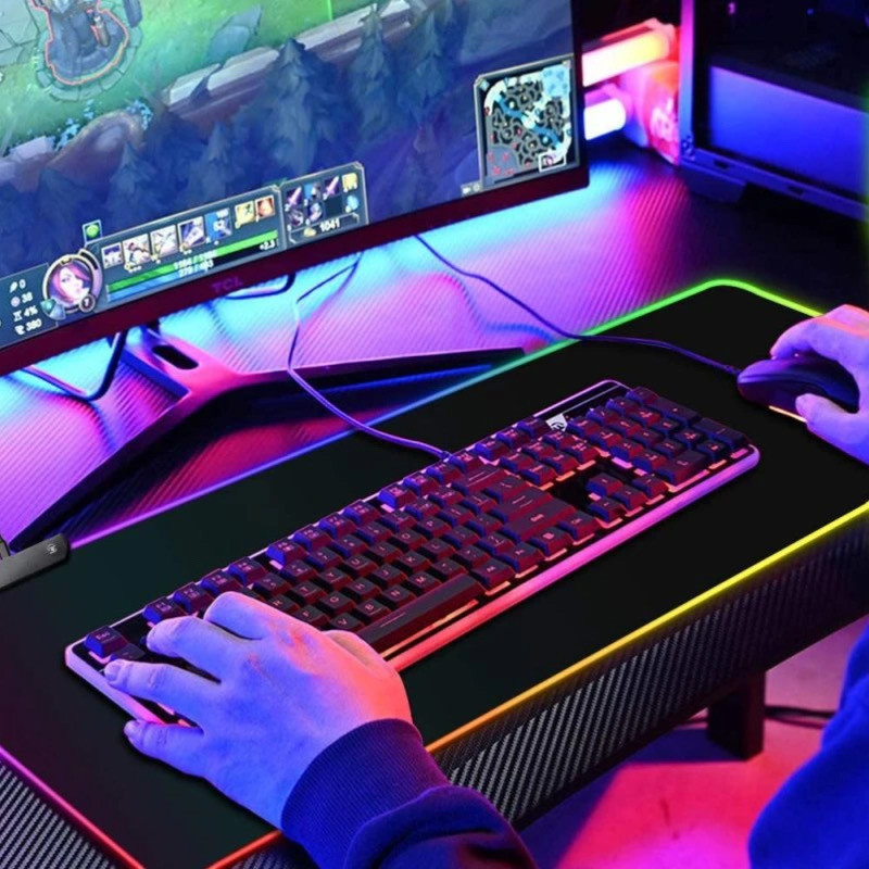 ماوس پد گیمینگ مدل RGB کد GMS_WT_5