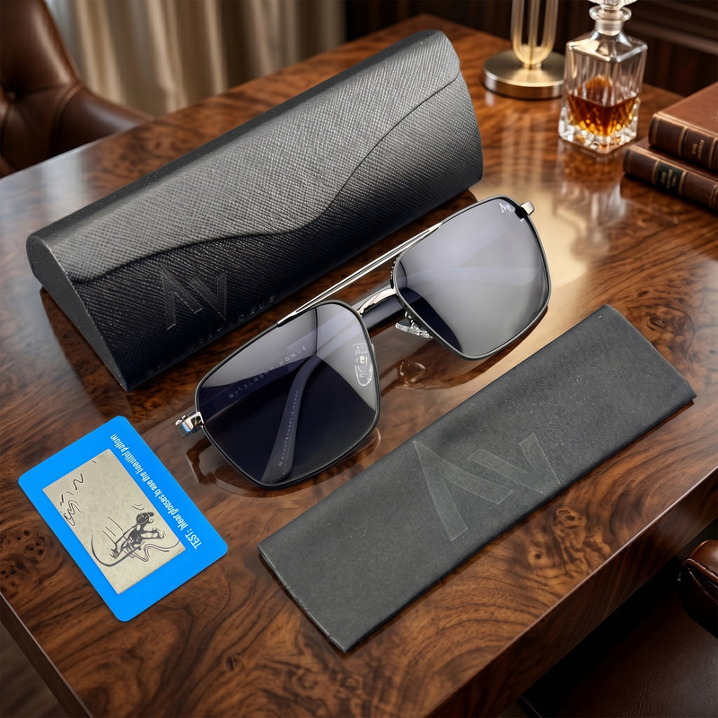 عینک آفتابی خلبانی مردانه آلبرت وگ مدل 6307C98P87 Polarized Albert Vogue