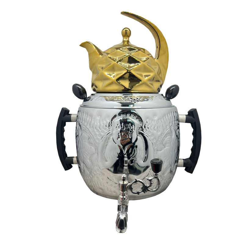 سماور گازی آکماز مدل سه کاره GOLD ظرفیت 6 لیتر