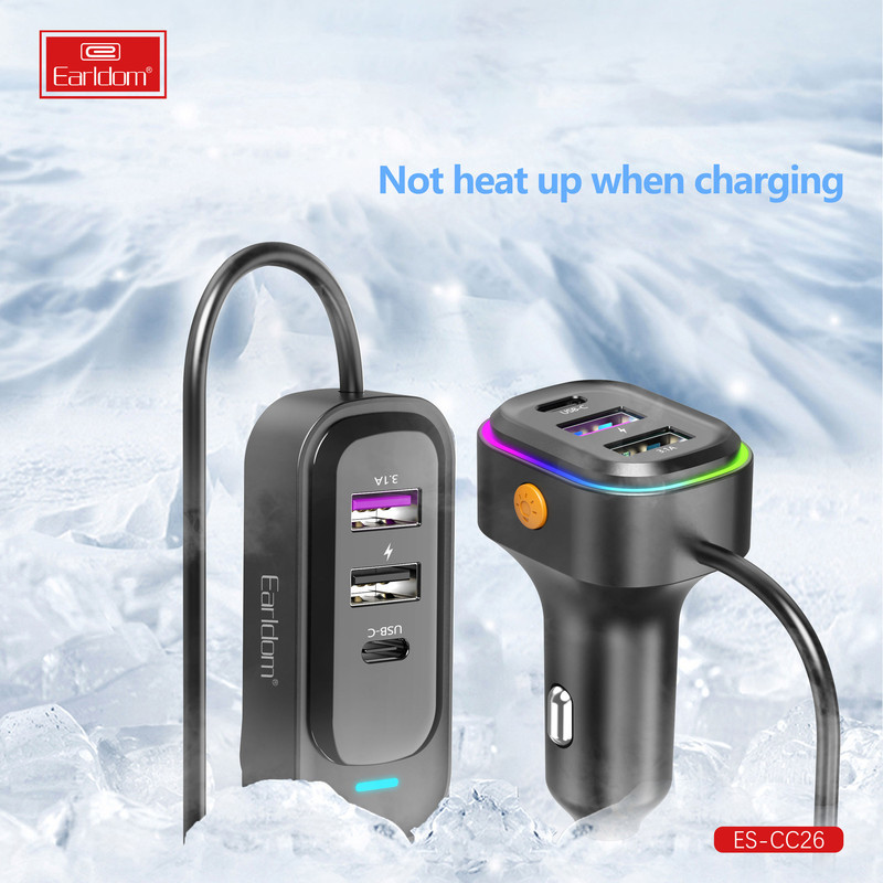 شارژر فندکی 65 وات ارلدام مدل 6IN1 CAR CHARGER CC26