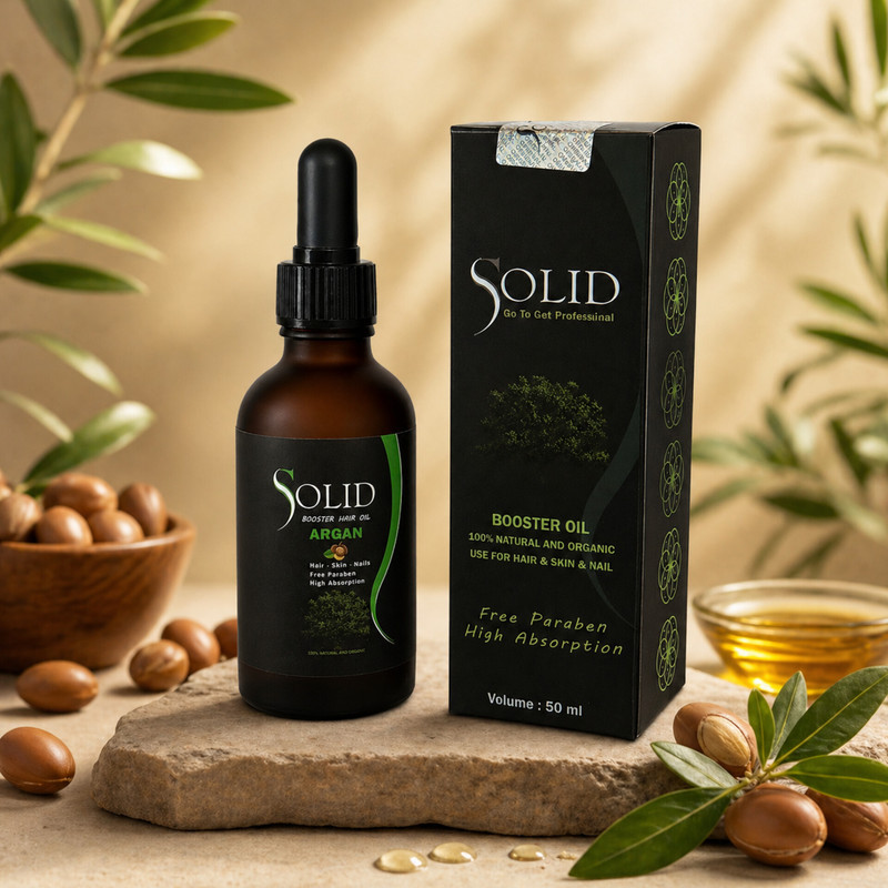 روغن آرگان نرم کننده سالید مدل 01 مناسب برای انواع مو حجم 50 میلی لیتر