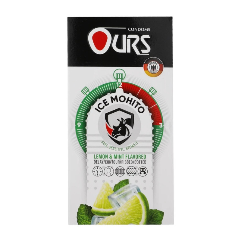 کاندوم تاخیری اورز مدل ICE MOHITO بسته 12 عددی به همراه کاندوم خاردار اورز مدل DOTTED بسته 12 عددی