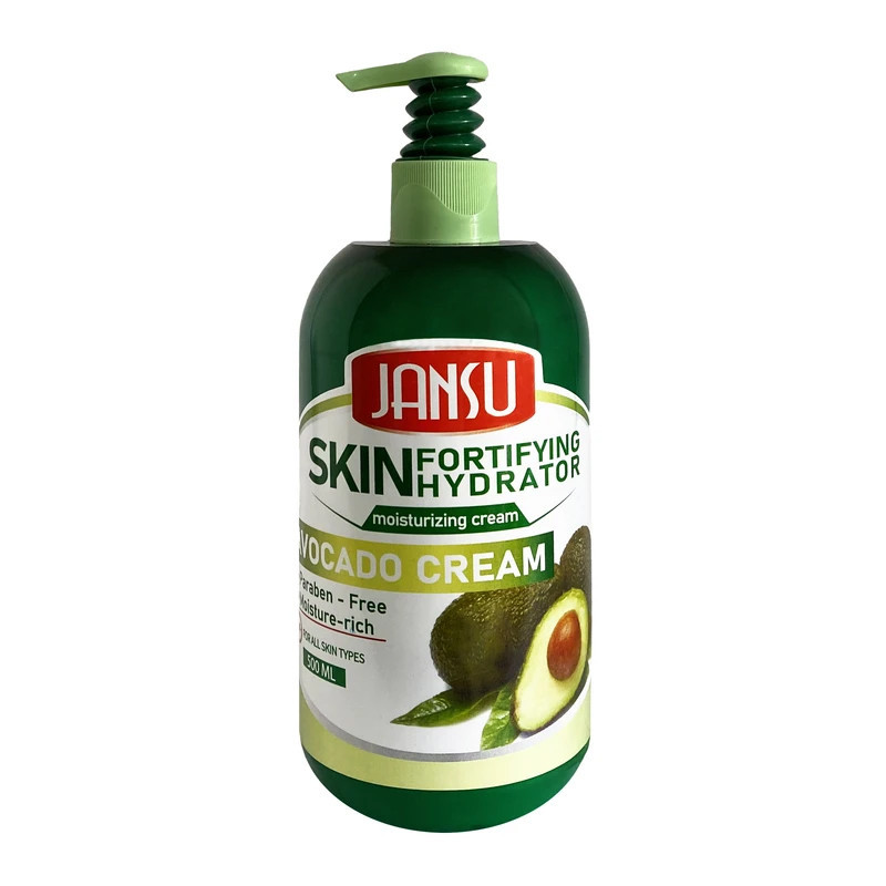 کرم مرطوب‌کننده دست و صورت و بدن جانسو مدل آووکادو و روغن آرگان مناسب برای انواع پوست حجم 500 میلی‌لیتر بسته 2 عددی
