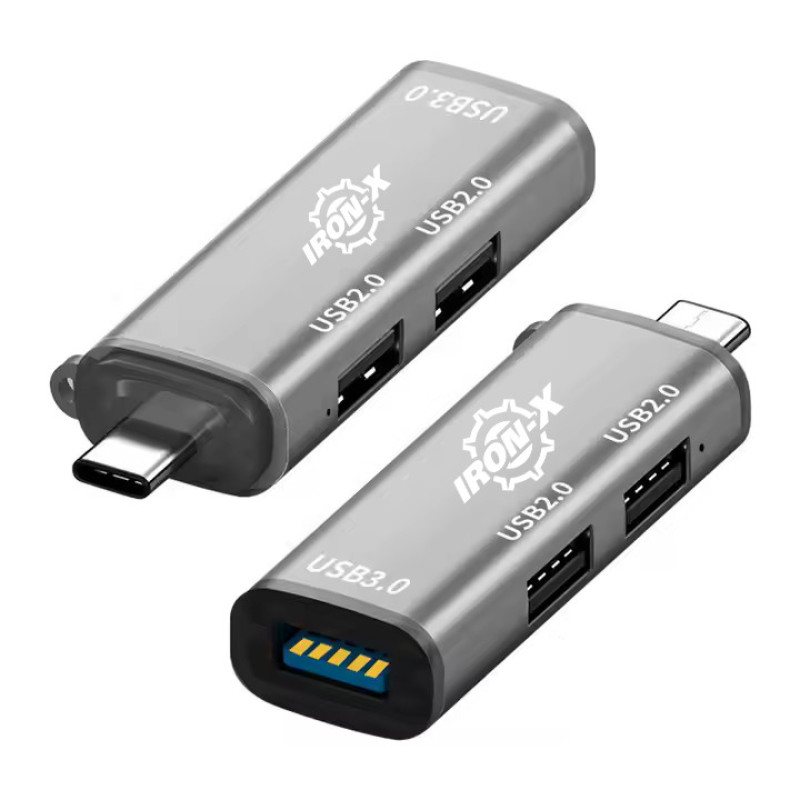 هاب 3 پورت USB 3.0 آیرون ایکس مدل TYPEC HUB300