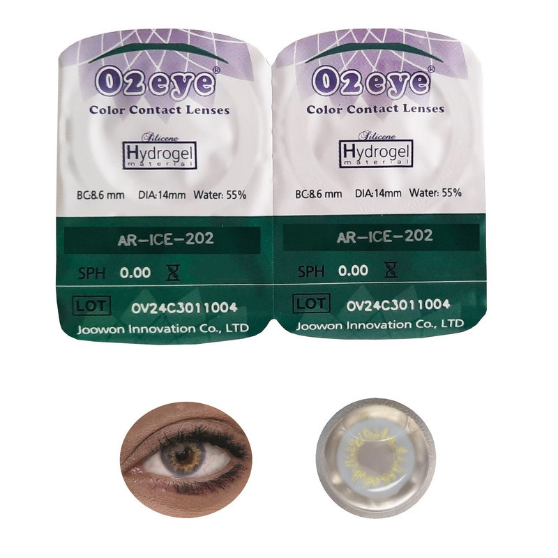 لنز چشم 02آی مدل Hydrogel شماره 202 رنگ آبی عسلی