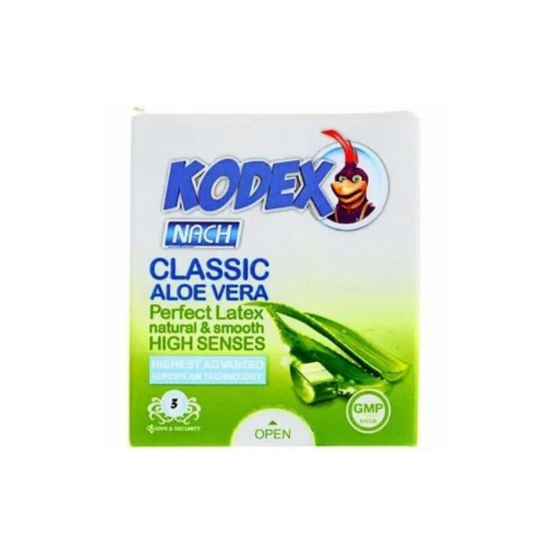 کاندوم کلاسیک ناچ کدکس مدل ALOEVERA دو بسته 3 عددی