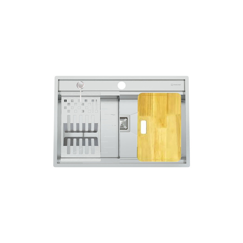 سینک ظرفشویی استیل توکار یک لگنه مکوان مدل MS74-Max