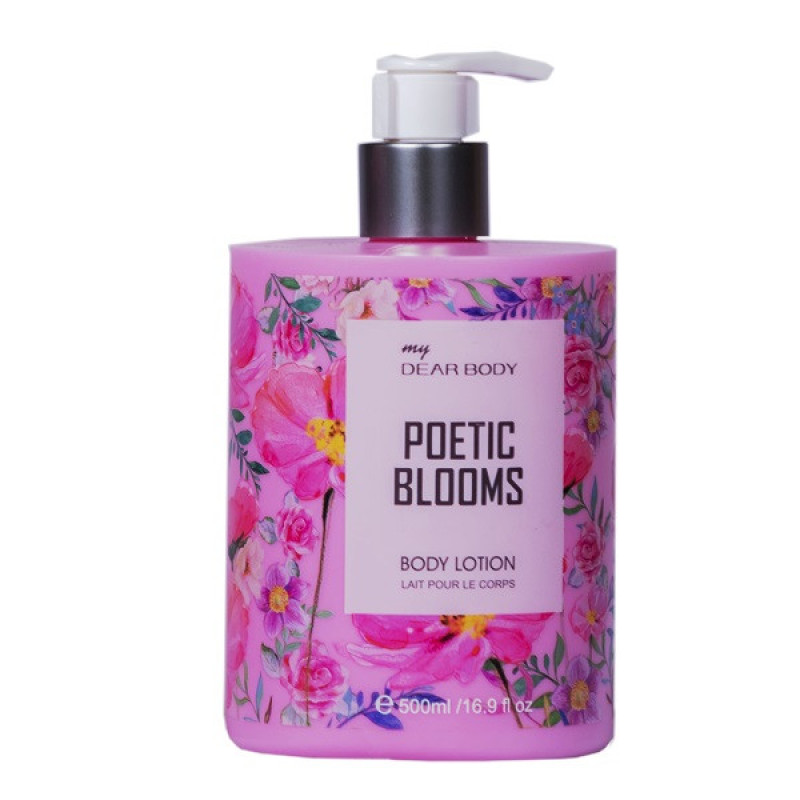 لوسیون بدن دیر بادی مدل poetic blooms حجم 500 میلی لیتر