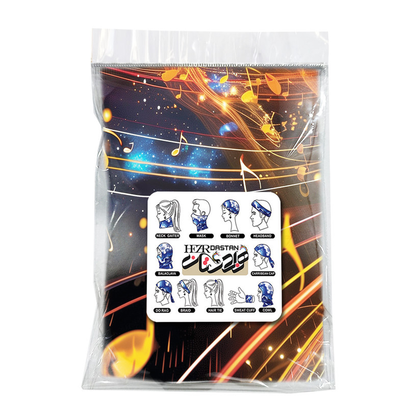 اسکارف ورزشی هزاردستان طرح موسیقی کد ds1017