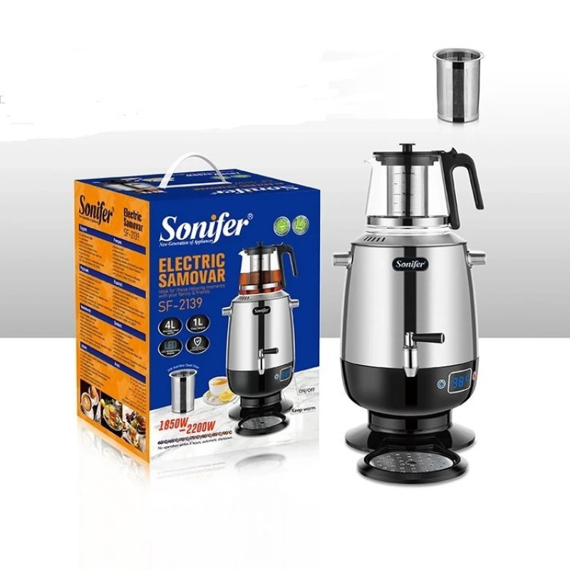سماور برقی ۲۲۰۰ وات سونیفر مدل SF-2139  ظرفیت 4 لیتر