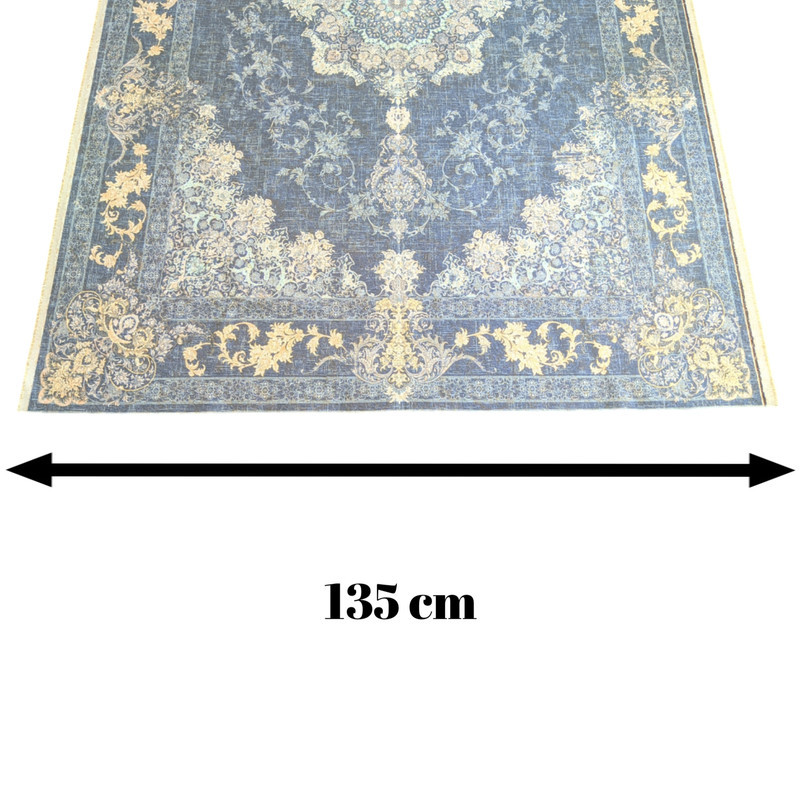 رومیزی مدل مخمل طرح سنتی سایز 190x135 سانتی‌متر