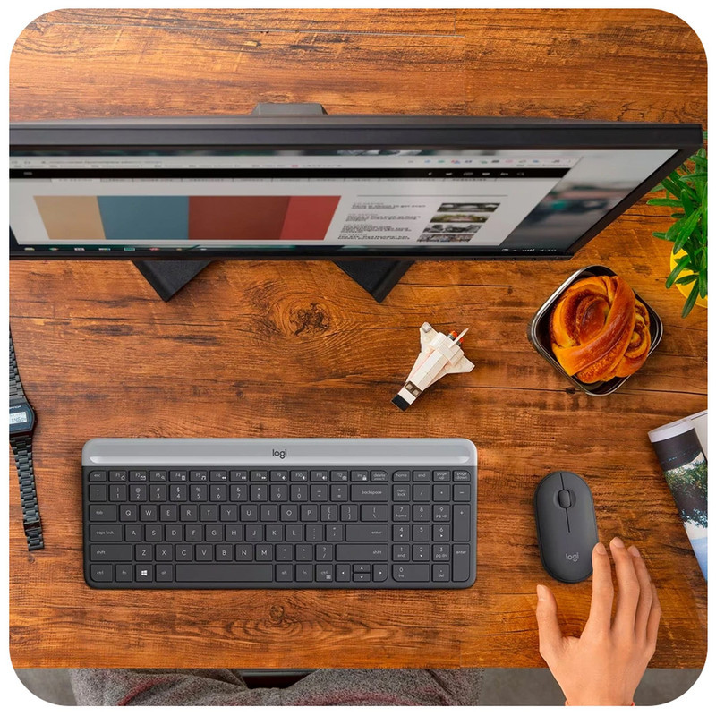 کیبورد و ماوس بی‌سیم لاجیتک مدل MK470، سوییچ ممبران، Full-Size