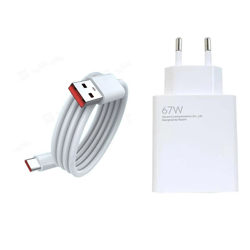 شارژر دیواری 67 وات  مدل SUPER FAST 67w به همراه کابل تبدیل USB-C