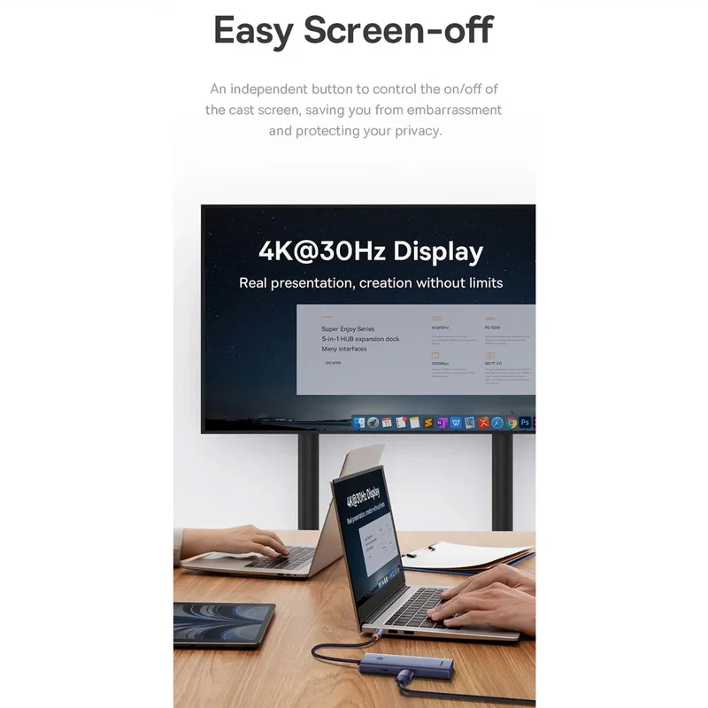 هاب 5 پورت USB-C باسئوس مدل BS-OH150