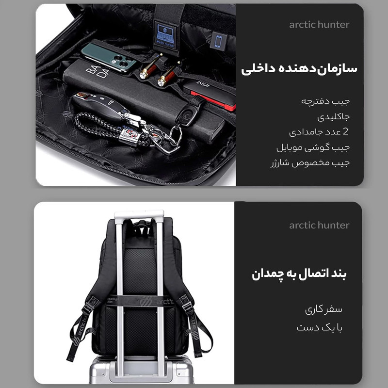 کوله پشتی لپ تاپ آرتیک هانتر مدل B00478