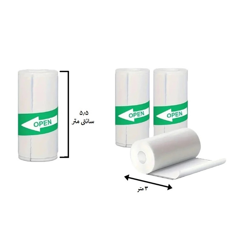 لیبل حرارتی پشت چسبدار پایتخت رول مدل LPW3