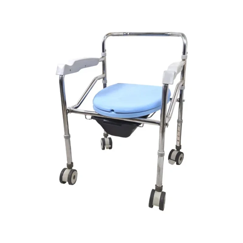 توالت فرنگی تاشو موژان طب مدل چرخدار تاشو 894