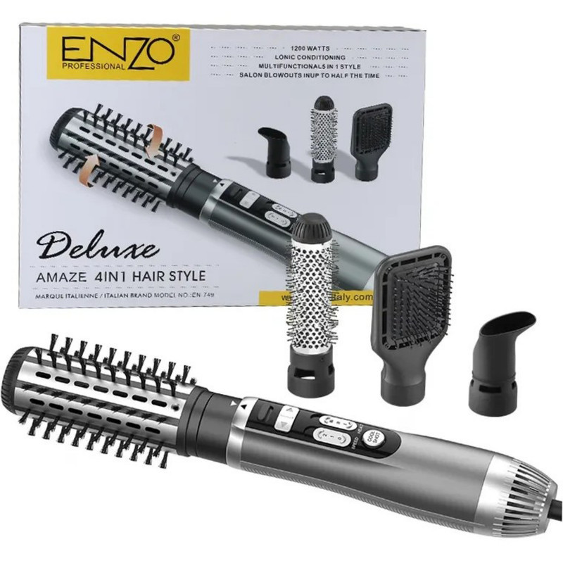 سشوار برس‌دار چرخشی 1200 وات  انزو پروفیشینال مدل EN-749 4in1