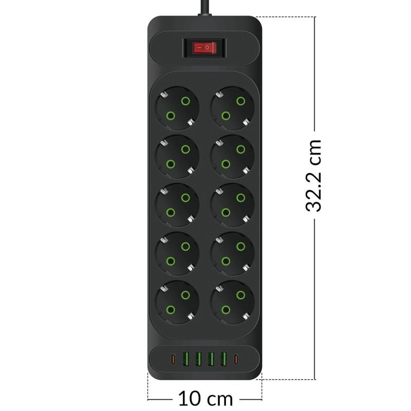 چندراهی برق پاورسوکت مدل F35U-Type-C