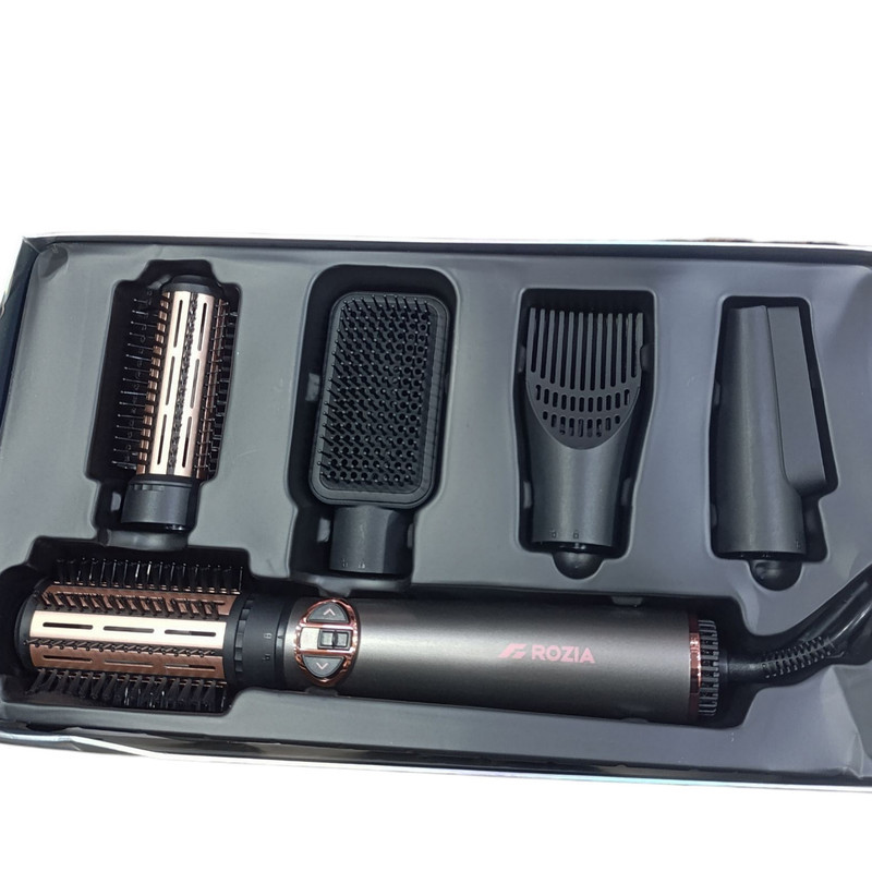سشوار برس‌دار چرخشی 1000 وات روزیا مدل HC8116 5in1