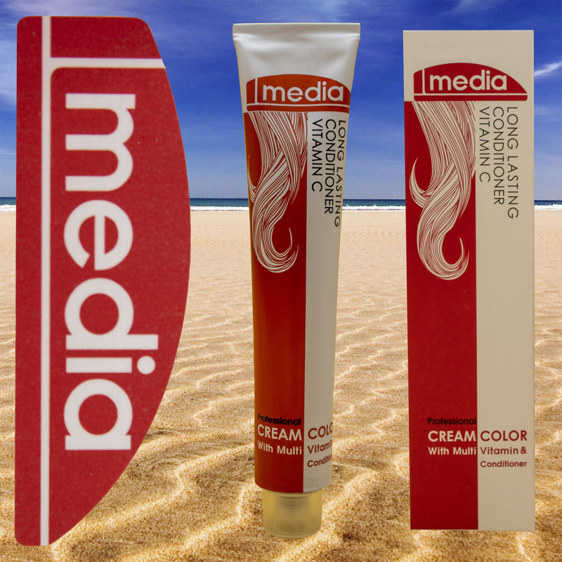 رنگ مو مدیا سری هایلایت شماره 90.01 حجم 100 میلی لیتر رنگ نقره ای