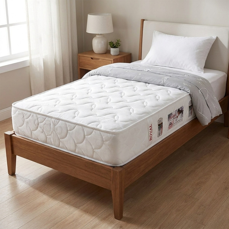تشک طبی فنری رویال مدل W120 یک نفره سایز 120 × 200 سانتی متر