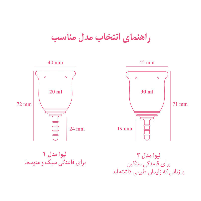 کاپ قاعدگی لیوا فارما مدل Sensitive سایز متوسط