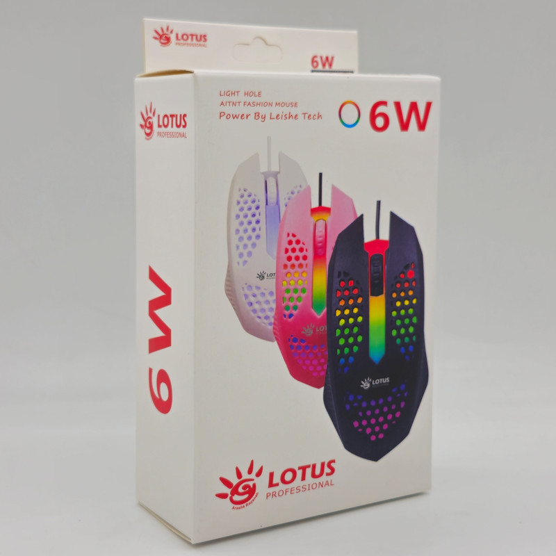 ماوس مخصوص بازی لوتوس مدل RGB-6W کد 2024