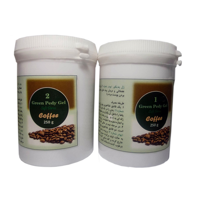 ژل پدیکور گرین پدی ژل مدل قهوه - 250 گرم به همراه پودر حلال