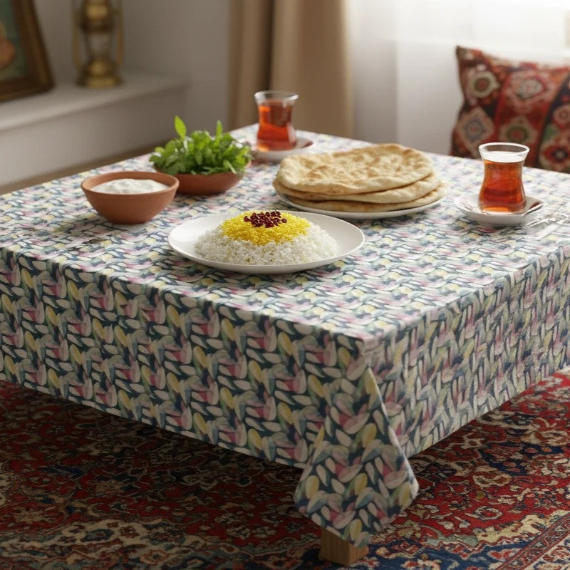 سفره 4 نفره مدل TCA1602062 سایز 120×100 سانتی‌متر