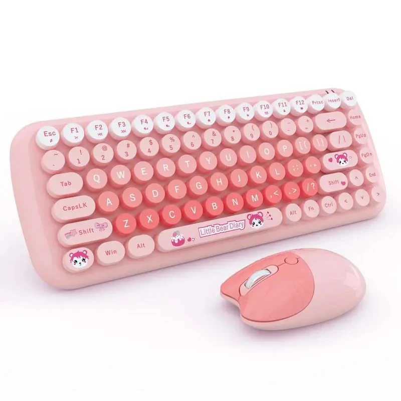کیبورد و ماوس بی سیم مافی مدل candy fashion multicolor، سوییچ ممبران، Tenkeyless