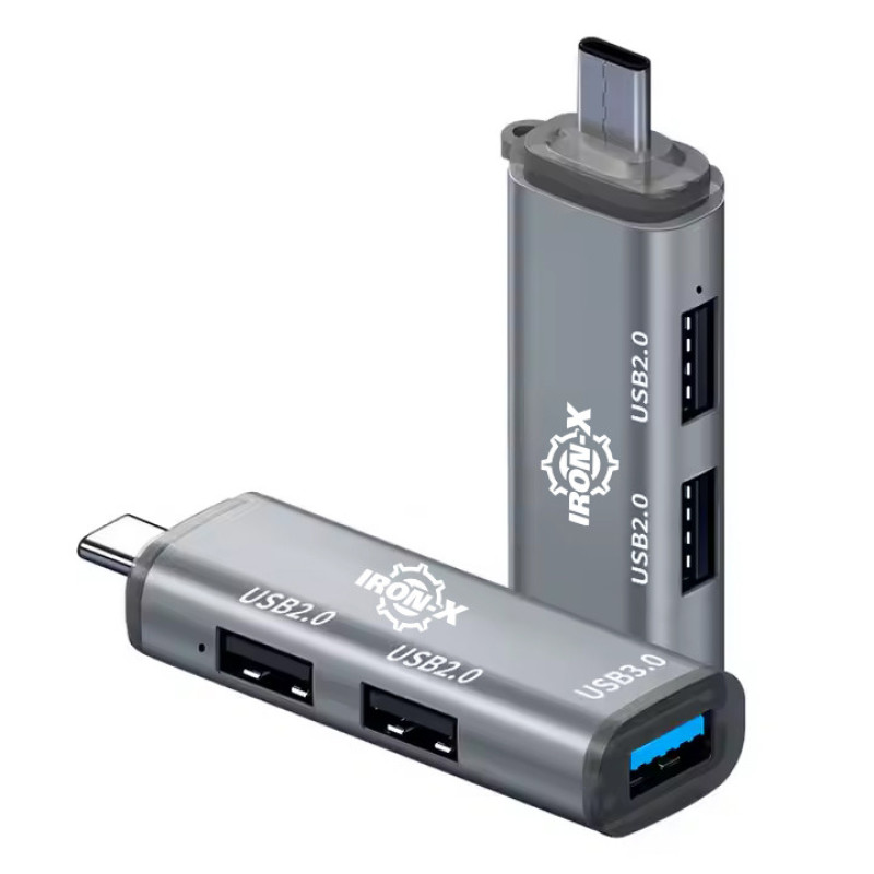 هاب 3 پورت USB 3.0 آیرون ایکس مدل TYPEC HUB300