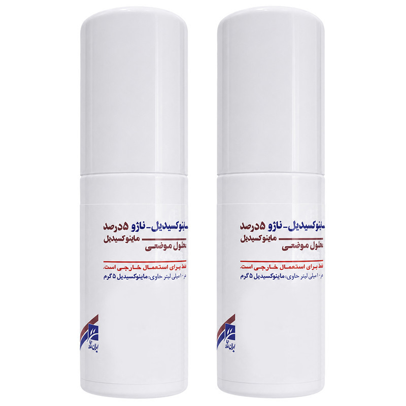 لوسیون تقویت کننده مو ناژو مدل ماینوکسیدیل 5 درصد مناسب برای انواع مو حجم 60 میلی لیتر بسته 2 عددی