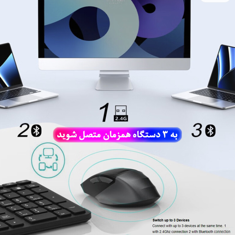 ماوس بی سیم ای فورتک مدل F_STYLER_FB_45CS_AIR2_SILENT