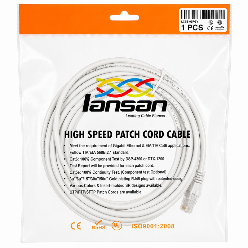 کابل شبکه cat5 لنسن مدل LC5E طول 10 متر