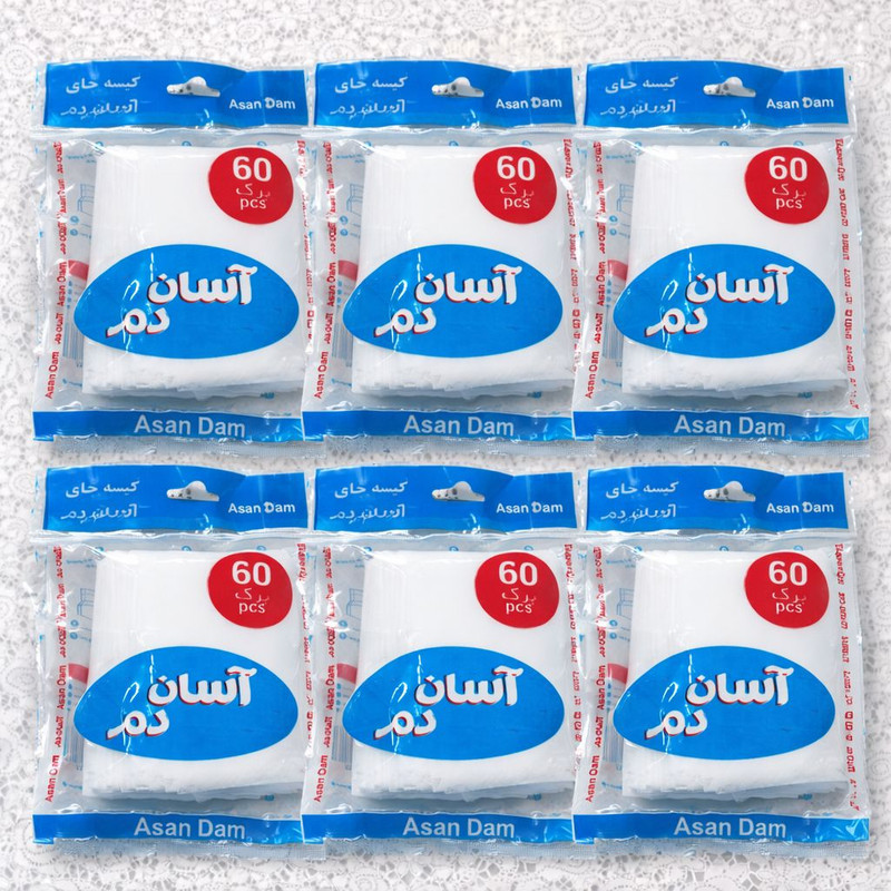 فیلتر چای آسان دم مدل کیسه ای 6 بسته 60 عددی