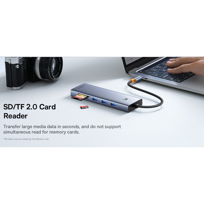 هاب 10 پورت USB-C باسئوس مدل BS-OH161
