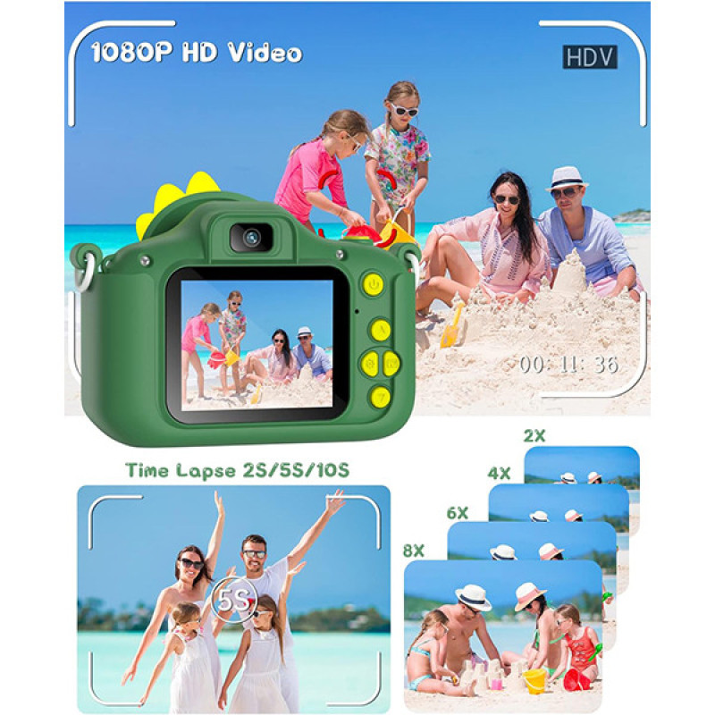 دوربین دیجیتال مدل HD 1080P 20MP 8X zoom 2.0 inch IPS screen