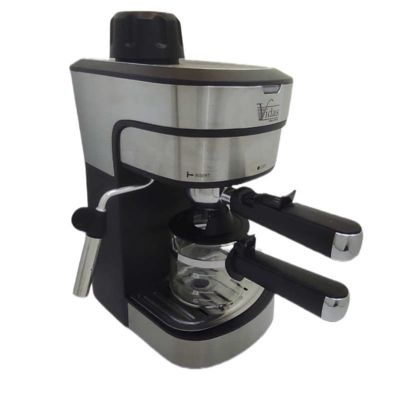 اسپرسوساز ویداس مدل VIR-2342، مناسب تهیه اسپرسو و کاپوچینو، دارای یک عدد نازل قهوه، سینی چکه‌گیر
