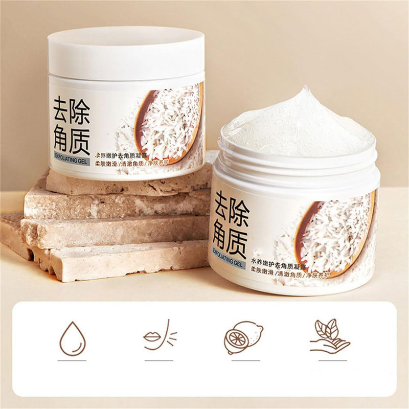 اسکراب لایه بردار پوست بایواکوا مدل  Brightening Exfoliating Rice Gel حجم 140 میلی لیتر